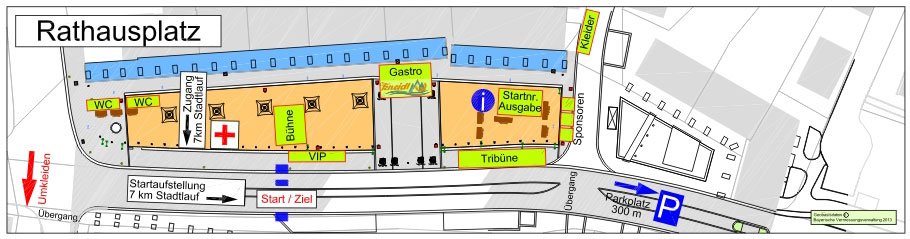 Bild vom Rathausplatz Traunreut